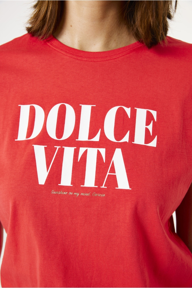 T SHIRT E50201 3979 RUBY RED